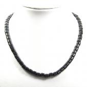 Mens Magnetic Hematite  Drum Beads Strands Necklace